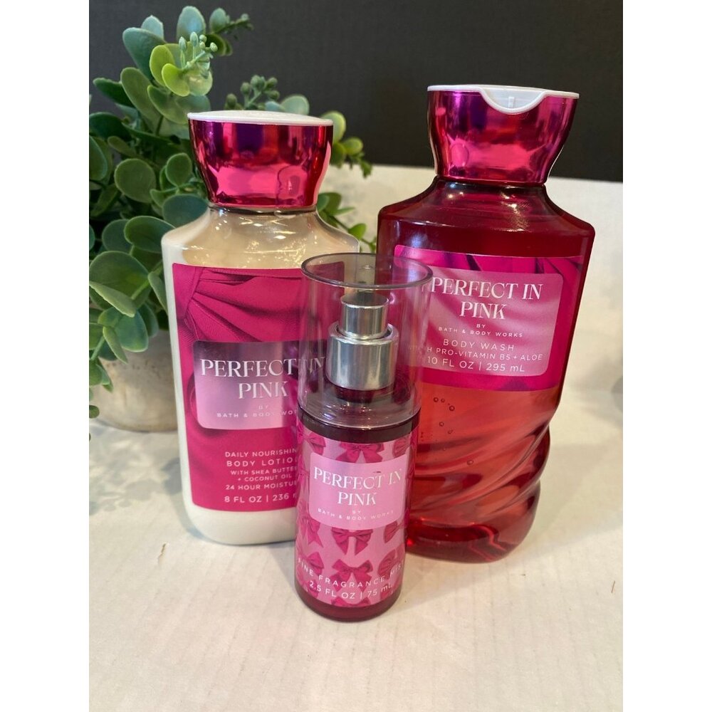 Bath & Body Works “Perfect In Pink” New 3-Pc Set
